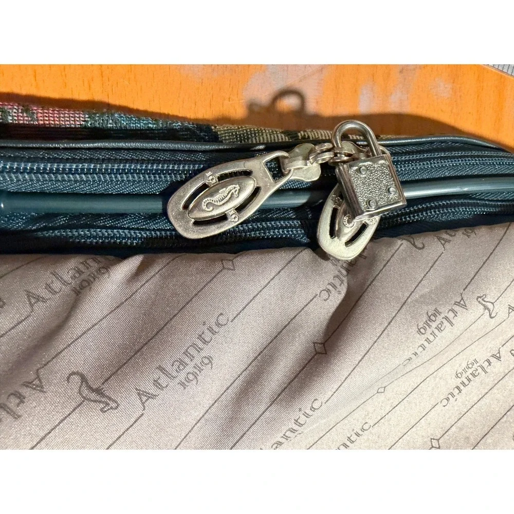 Atlantic Vintage Floral Tapestry Garment Bag Green Suit‎ Dress Luggage Complete